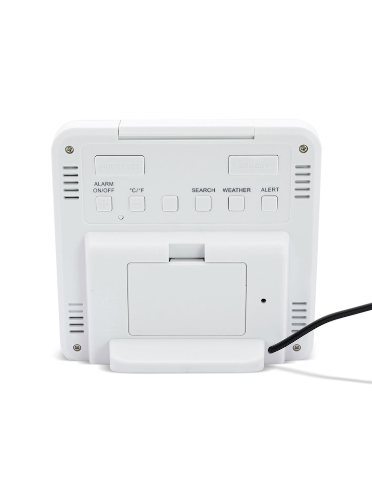 Acctim Clocks White Wyndham Colour Weatherstation Alarm Clock - Image 5 of 5