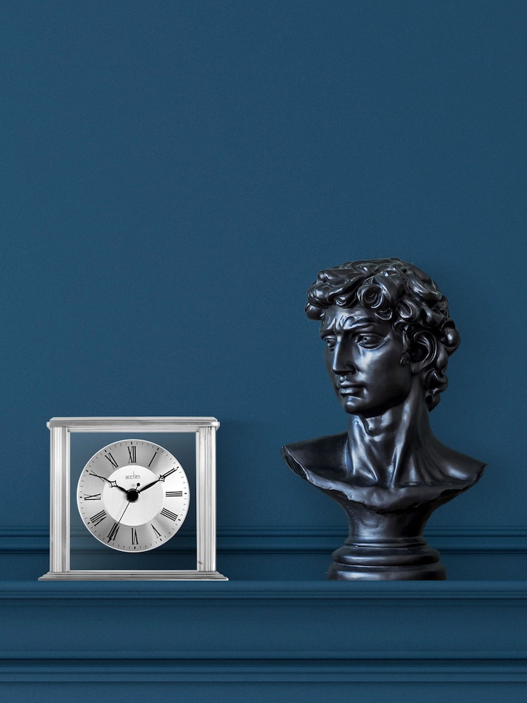 Acctim Clocks Silver Hamilton Table Clock - Image 1 of 6
