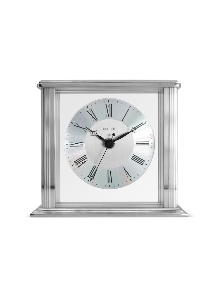 Acctim Clocks Silver Hamilton Table Clock - Image 2 of 6
