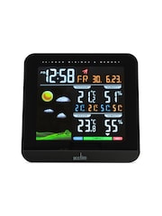 Acctim Clocks Black Wyndham Colour Weatherstation Alarm Clock - Image 1 of 4