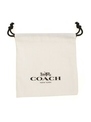 COACH Gold Tone Signature C Buckle Chain Drop Earrings - Image 3 of 3