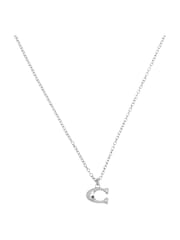 COACH Silver Tone Signature C Starter Necklace - Image 2 of 3