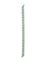 COACH Green Vintage Signature Print Silk Skinny Scarf - Image 3 of 4