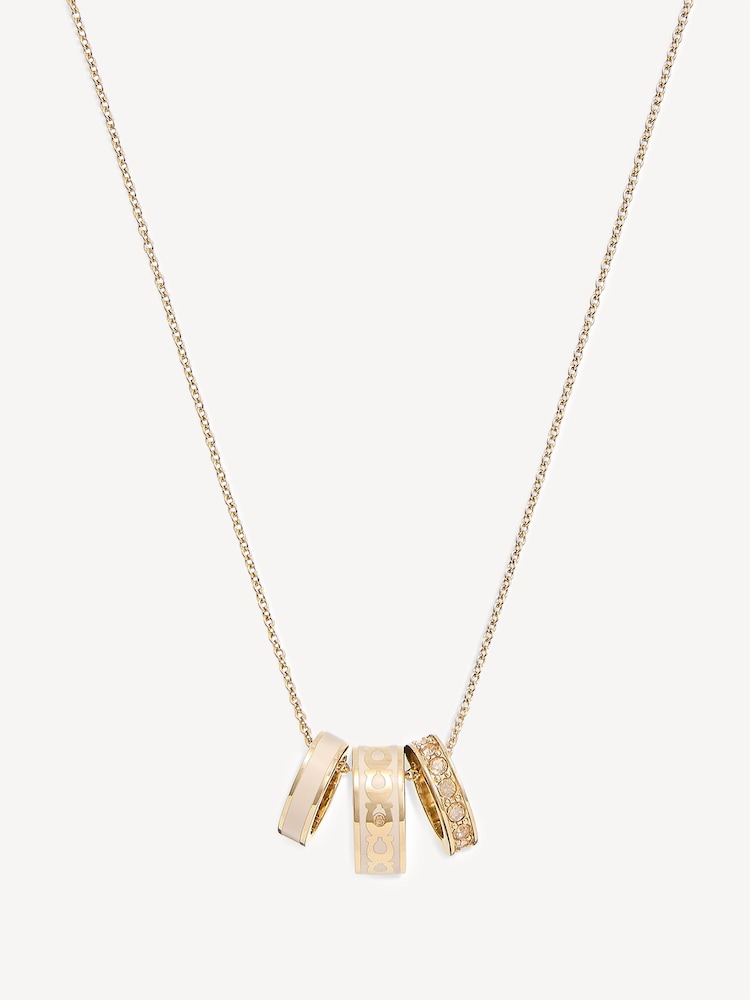 COACH Enamel C Chain Rondell Necklace - صورة 1 من 3 COACH Enamel C Chain Rondell Necklace - صورة 1 من 3