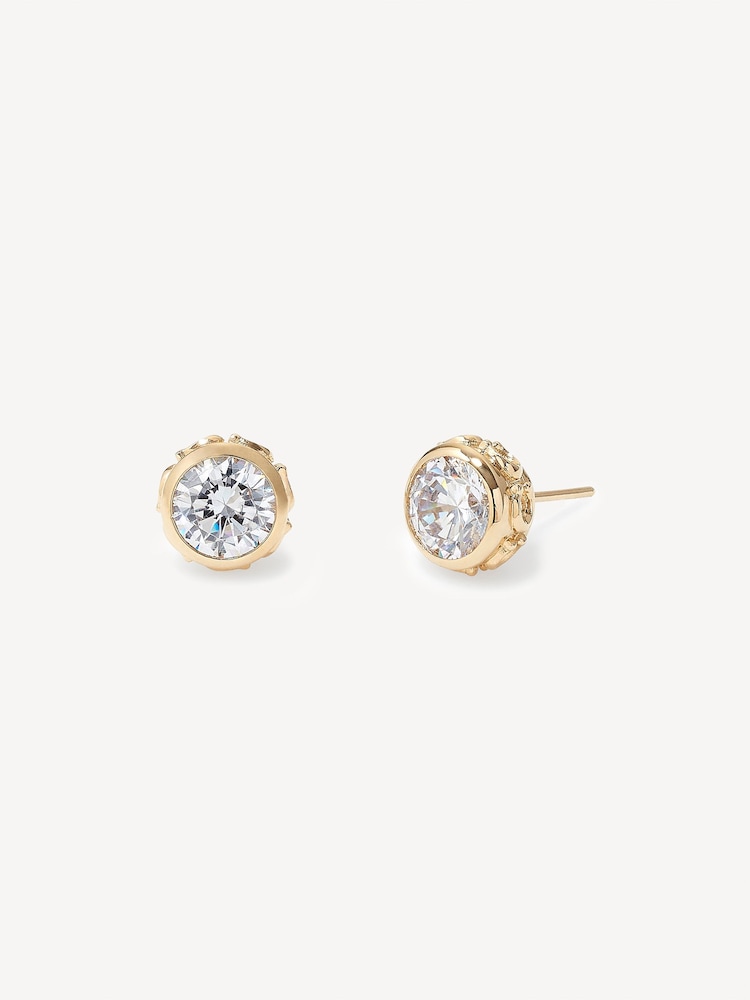 COACH Gold Tone Earrings - Image 1 of 4