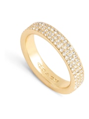 COACH Gold Tone Pavé Band Ring - Image 1 of 3
