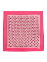 COACH Purple Vintage Signature Print Silk Square Scarf - Image 3 of 4