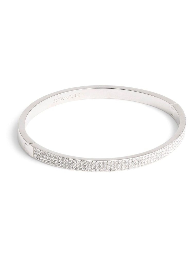 COACH Silver Tone Pavé Bangle Bracelet - Image 1 of 3