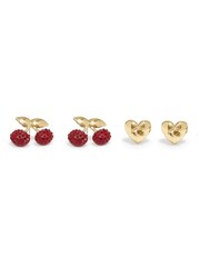 COACH Gold Tone Signature Cherry Earring Set - Image 1 of 3