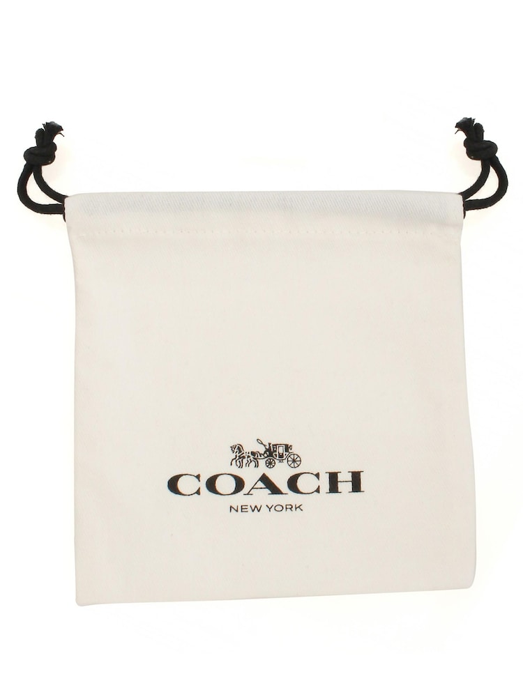 COACH Gold Tone Signature C Enamel Band Ring - Image 4 of 4