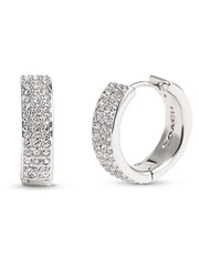 COACH Silver Tone Pavé Earrings - Image 1 of 3