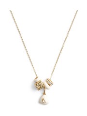 COACH Gold Tone Signature Enamel Heart Charm Pendant Necklace - Image 3 of 3
