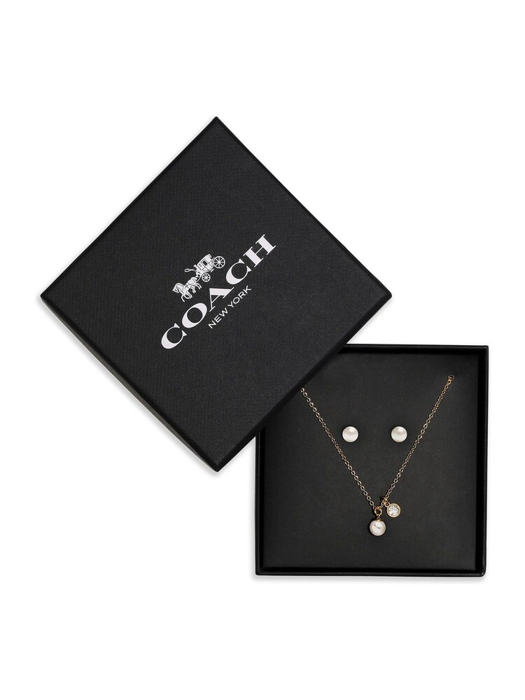 COACH Gold Tone Pearl jewellery Set - Image 4 of 4