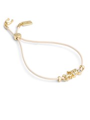 COACH Gold Tone Signature Horse & Carriage Leather Slider Bracelet - Image 1 of 3