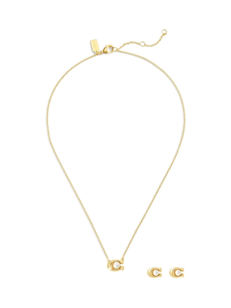 COACH Gold Tone Signature Pearl jewellery Set - Image 1 of 4