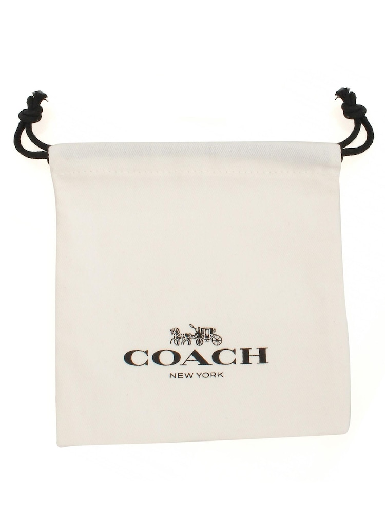 COACH Gold Tone Signature Horse & Carriage Band Ring - Image 2 of 2