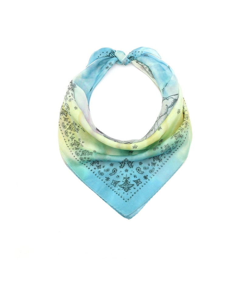COACH Watercolor Tie Dye Print White Bandana - Image 1 of 4
