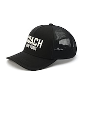 COACH Black Trucker 100% Cotton Black Hat - Image 2 of 4