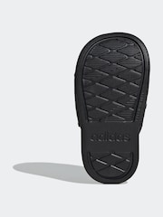 adidas Black Adilette Estrap Slides - Image 7 of 9