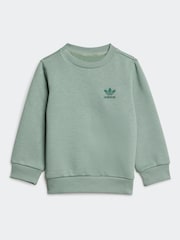 أخضر - طقم بدلة رياضية بحافة رقبة مستديرة من adidas - صورة 2 من 7