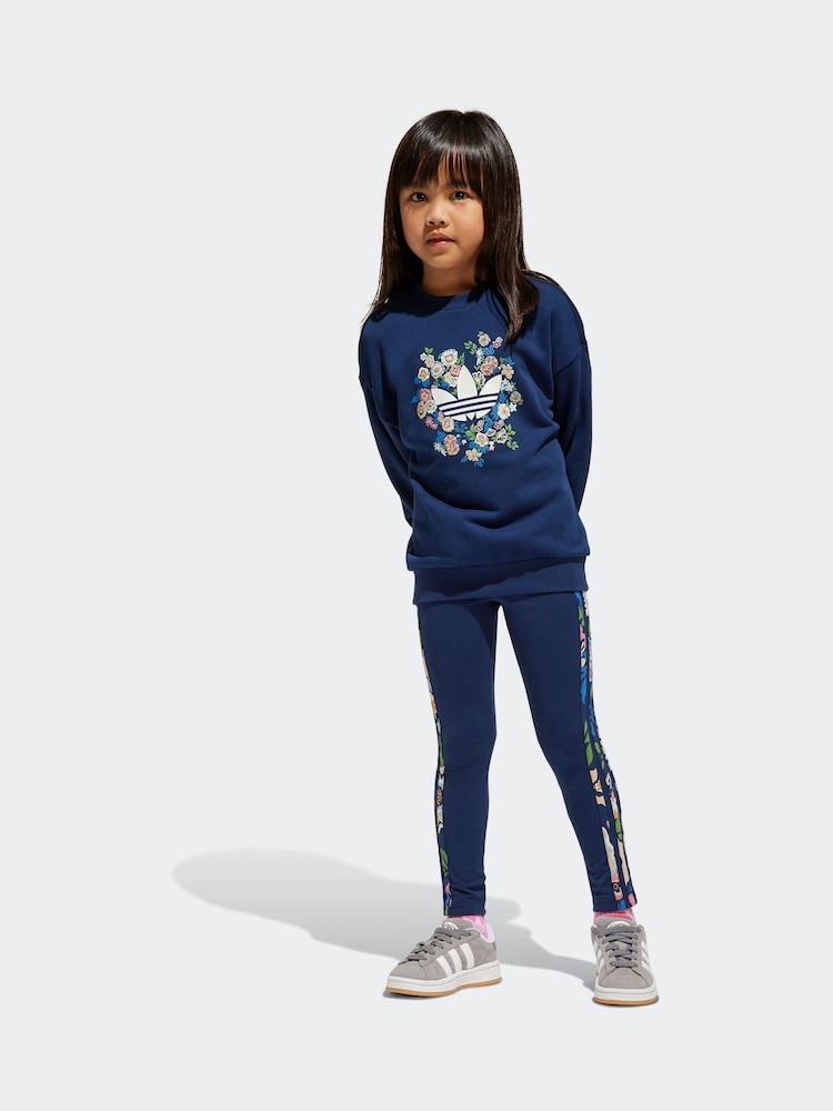 adidas Originals Blue Liberty London Floral Tracksuit - Image 3 of 6