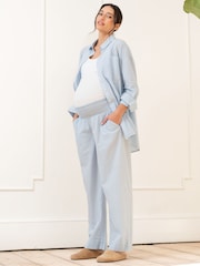 Seraphine Fine Stripe Full Length 100% Cotton Pyjama Set - Image 6 of 12