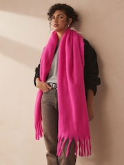 Hot Pink Heavyweight Blanket Scarf - Image 2 of 6