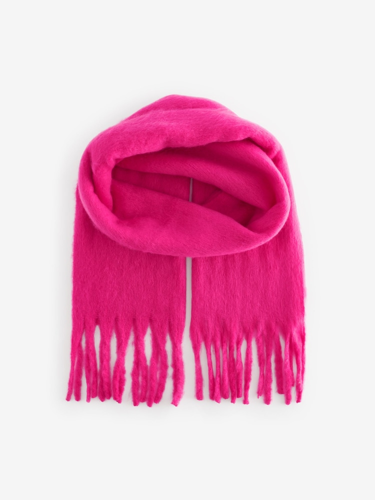 Hot Pink Heavyweight Blanket Scarf - Image 4 of 6