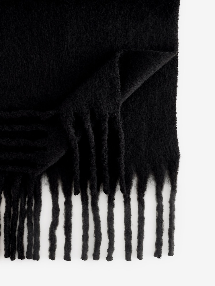 Black Heavyweight Blanket Scarf - Image 6 of 6