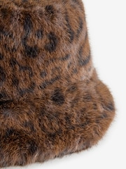 Animal Faux Fur Bucket Hat - Image 2 of 3