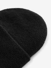 Black Knitted Beanie Hat - Image 4 of 5