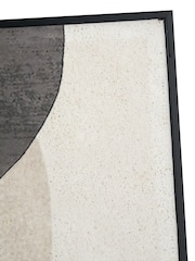 Pacific Black and White Canvas with Ovals Design Frame - Image 4 of 6