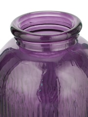 Pacific Purple Glass Ribbed Tall Vase - Image 4 of 5