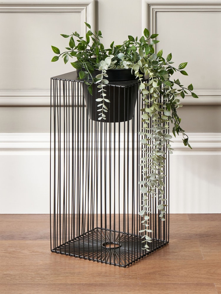 Pacific Black Metal Strut Planter - Image 1 of 6