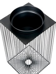 Pacific Black Metal Strut Planter - Image 4 of 6