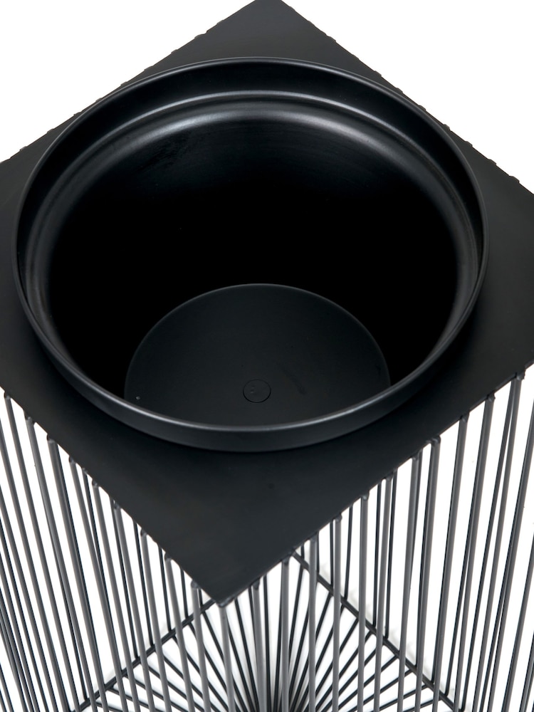 Pacific Black Metal Strut Planter - Image 6 of 6