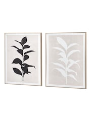 Pacific Natural Leaf Print Framed Canvas Set of 2 - Image 3 of 5