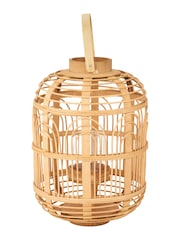 Pacific Natural Bamboo and Glass Lantern - Image 3 of 6