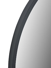 Pacific Black Veneer and Mirrored Glass Round Wall Mirror - Image 2 of 4