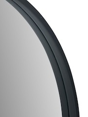 Pacific Black Veneer and Mirrored Glass Round Wall Mirror - Image 4 of 4
