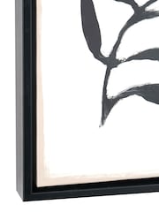 Pacific Black Leaf Print Framed Canvas Set of 2 - Image 4 of 7