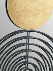 Pacific Black and Gold Set of 2 Mirrored Metal Wall Art - Image 3 of 6