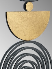 Pacific Black and Gold Set of 2 Mirrored Metal Wall Art - Image 4 of 6