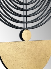 Pacific Black and Gold Set of 2 Mirrored Metal Wall Art - Image 5 of 6