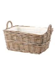 Pacific Grey Kubu Rectangular Handled Laundry Basket - Image 2 of 6