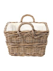 Pacific Grey Kubu Rectangular Handled Laundry Basket - Image 3 of 6