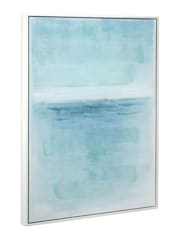 Pacific Blue Abstract Canvas with White Frame - Image 2 of 6