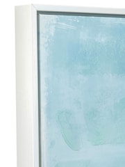 Pacific Blue Abstract Canvas with White Frame - Image 4 of 6
