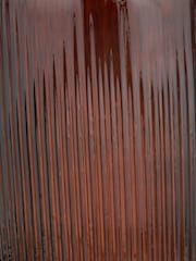 Pacific Pecan Brown Glass Ribbed Tall Vase - Image 5 of 5