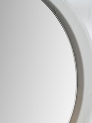 Pacific Brushed Silver Small Metal Frame Round Wall Mirror - Image 2 of 4